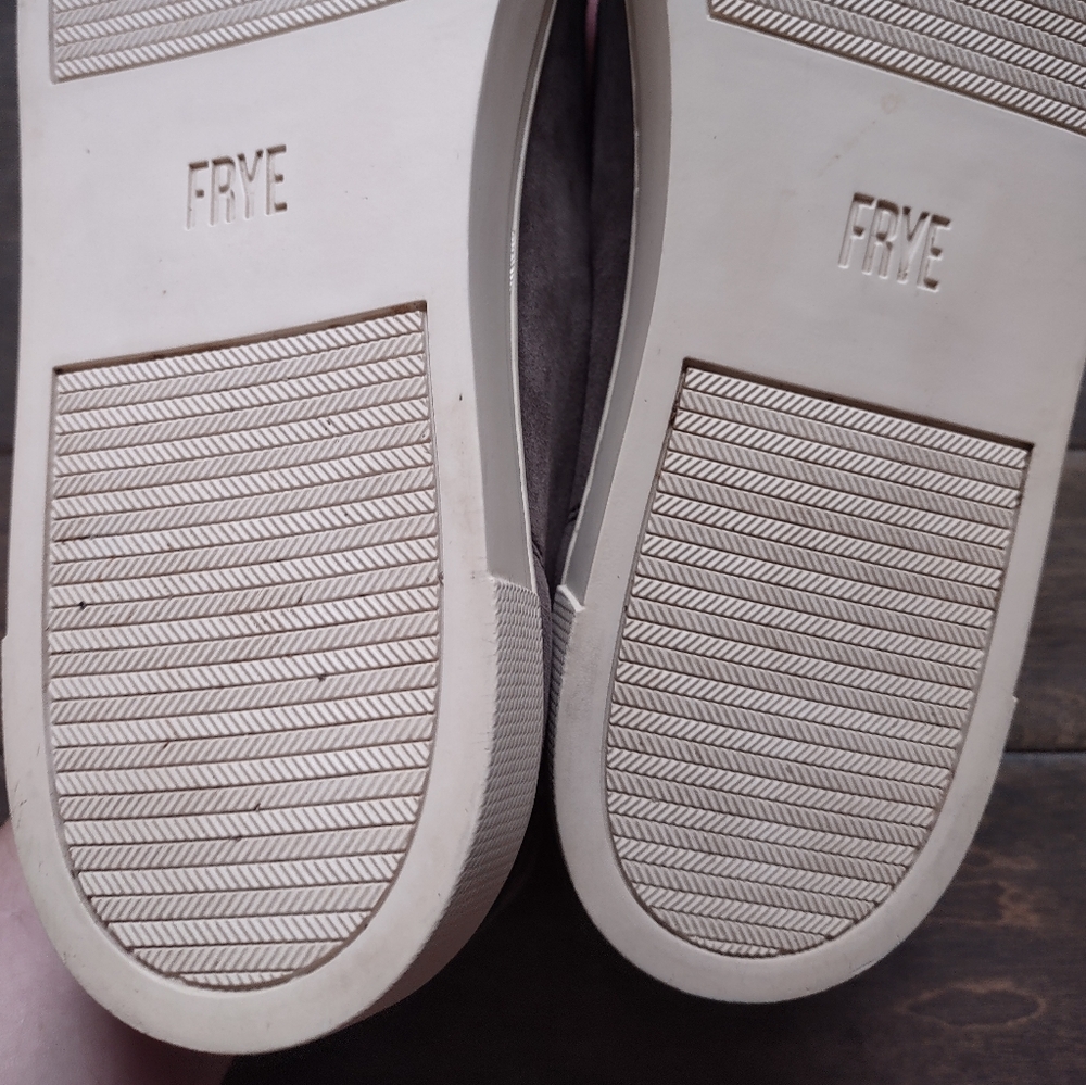 Frye Gemma Low Top Suede Leather Sneakers - Picture 11 of 15